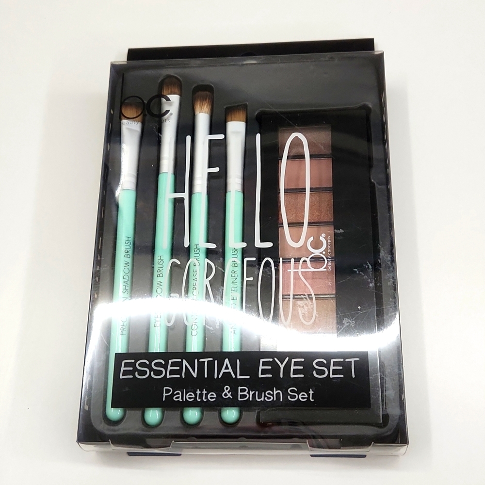 NWOT Beauty Concepts Eyeshadow Palette & Brushes
